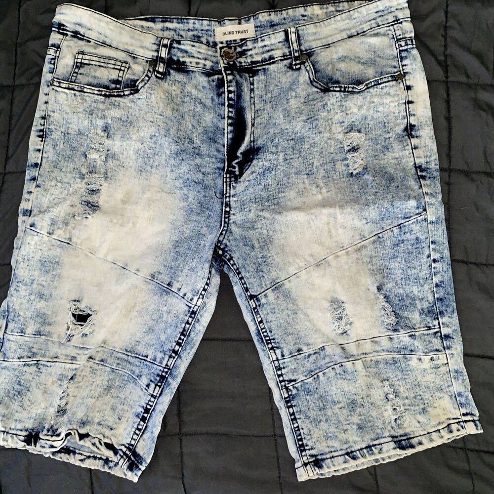 Blind Trust Men's Distressed Grunge Shorts Size 36